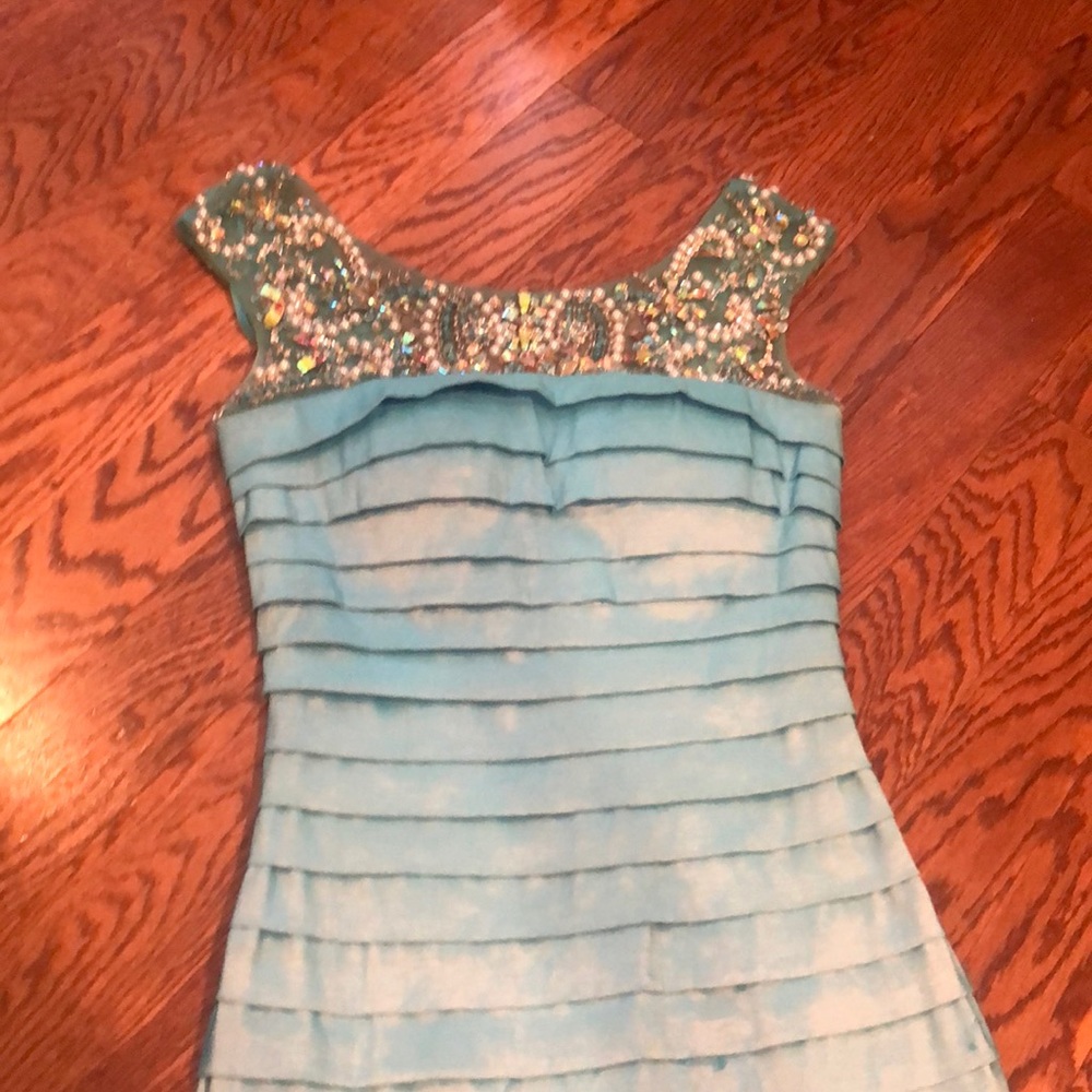 Blue beaded dress